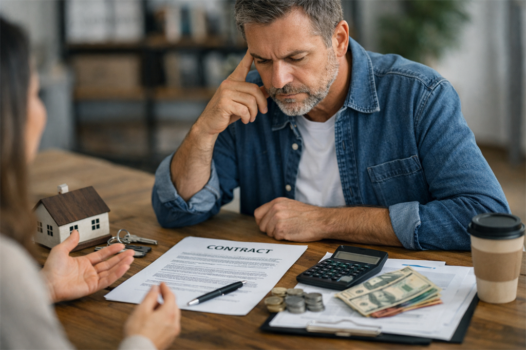 Conseiller immobilier qui conseille une cliente lors d'un rendez-vous